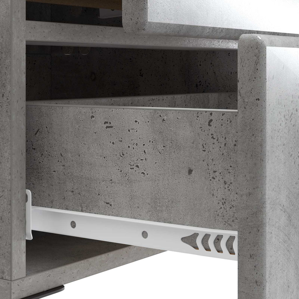 vidaXL Szafka Nocna 2 pcs Betonowy szary 43 x 34,5 x 47,5 cm