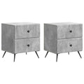vidaXL Szafka Nocna 2 pcs Betonowy szary 43 x 34,5 x 47,5 cm