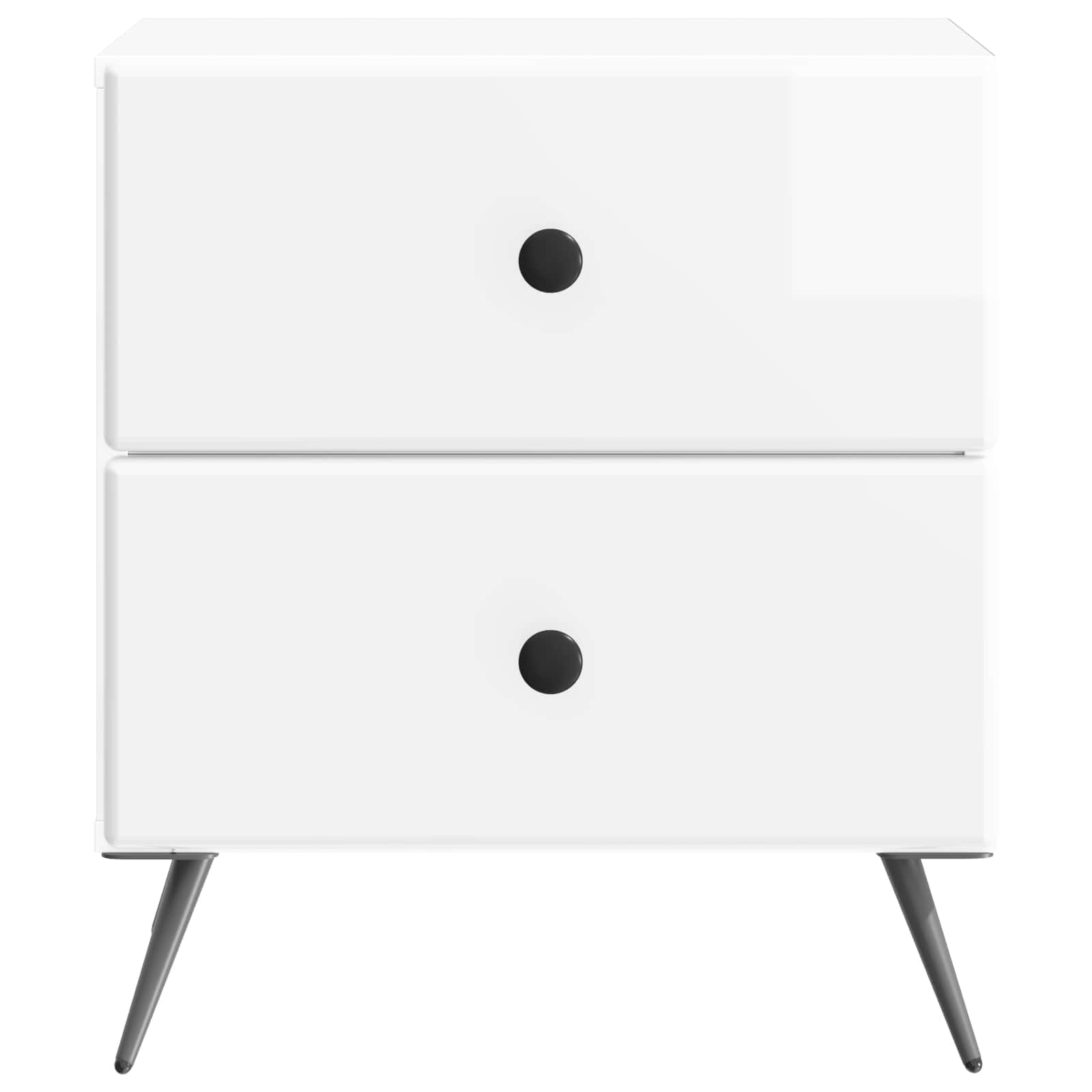 vidaXL Szafka Nocna z szufladą Biały wysoki połysk 43 x 34,5 x 47,5 cm