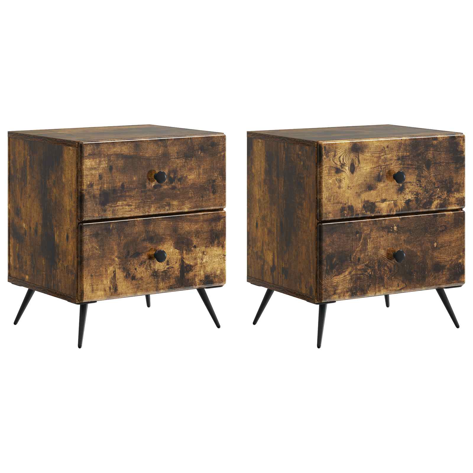 vidaXL Szafka Nocna z szufladą 2 pcs Dąb wędzony 43 x 34,5 x 47,5 cm