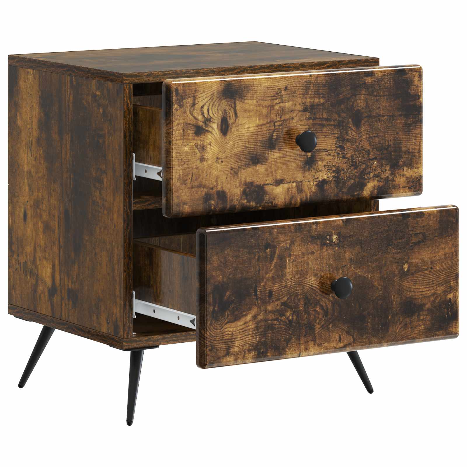 vidaXL Szafka Nocna z szufladą 2 pcs Dąb wędzony 43 x 34,5 x 47,5 cm
