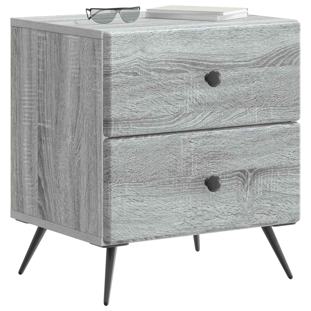 vidaXL Szafka Nocna z szufladą Szary Sonoma 43 x 34,5 x 47,5 cm