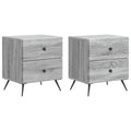 vidaXL Szafka Nocna z szufladą 2 pcs Szary Sonoma 43 x 34,5 x 47,5 cm