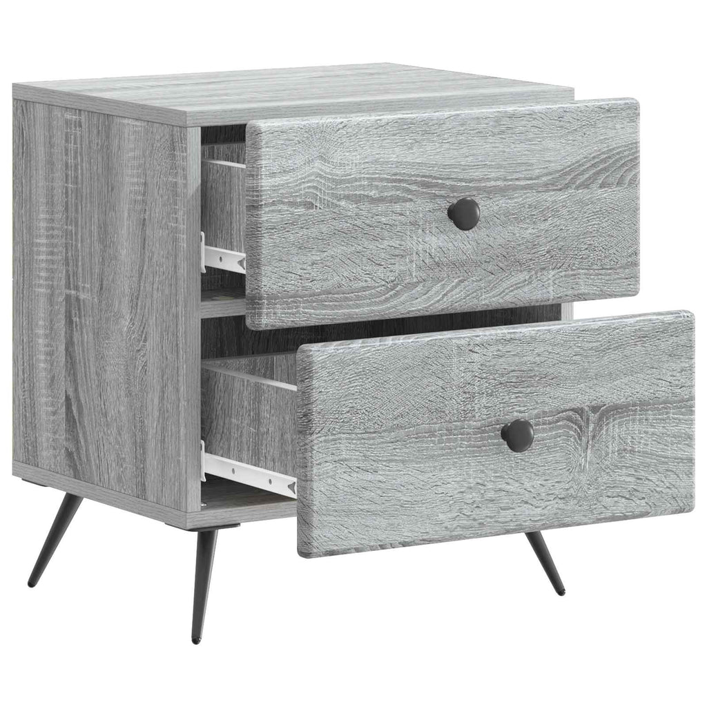 vidaXL Szafka Nocna z szufladą 2 pcs Szary Sonoma 43 x 34,5 x 47,5 cm