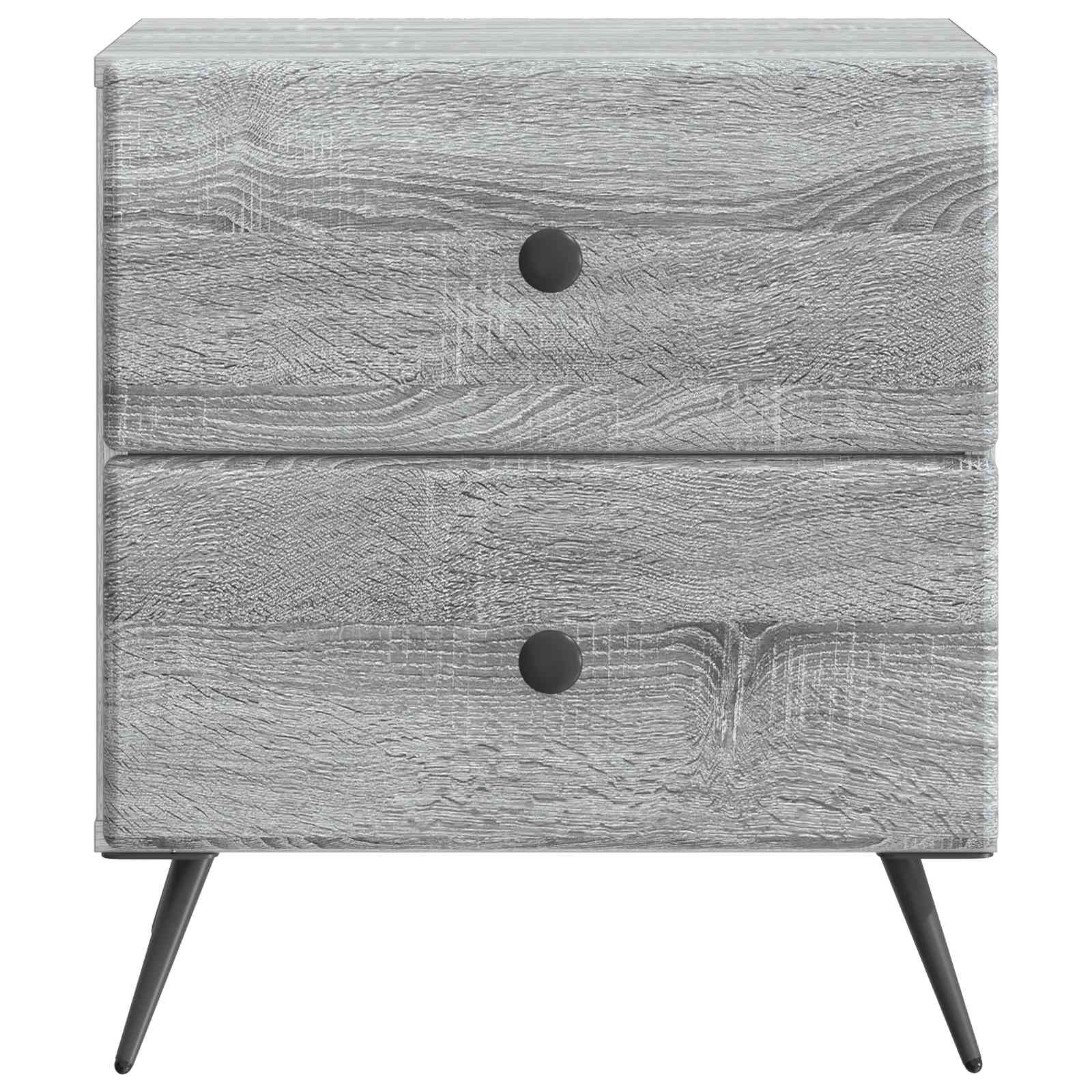 vidaXL Szafka Nocna z szufladą 2 pcs Szary Sonoma 43 x 34,5 x 47,5 cm