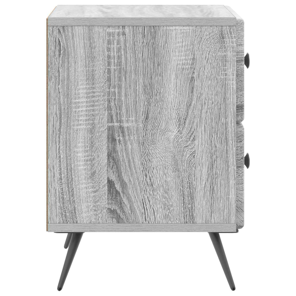 vidaXL Szafka Nocna z szufladą 2 pcs Szary Sonoma 43 x 34,5 x 47,5 cm
