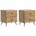 vidaXL Szafka Nocna z szufladą 2 pcs Dąb artisan 43 x 34,5 x 47,5 cm