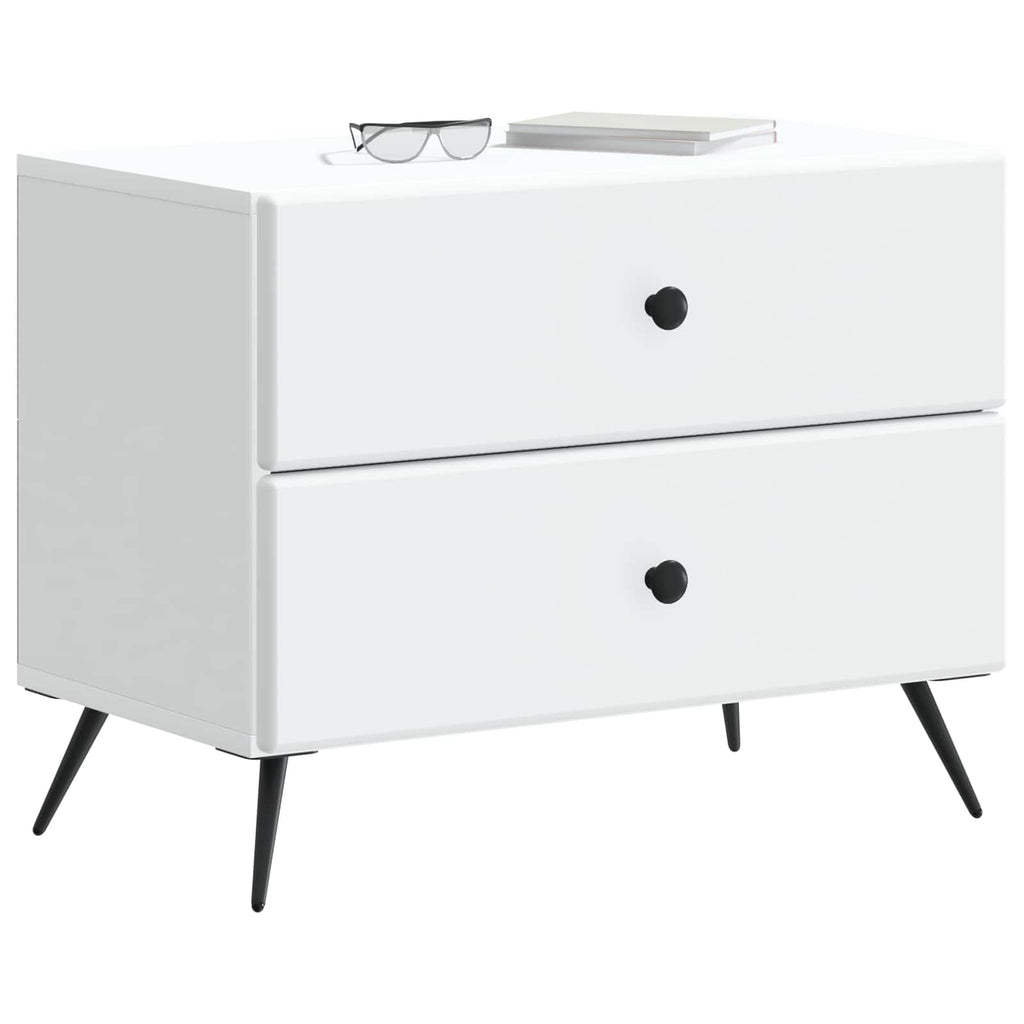 vidaXL Szafka Nocna Biały 62 x 34,5 x 47,5 cm Drewno inżynieryjne