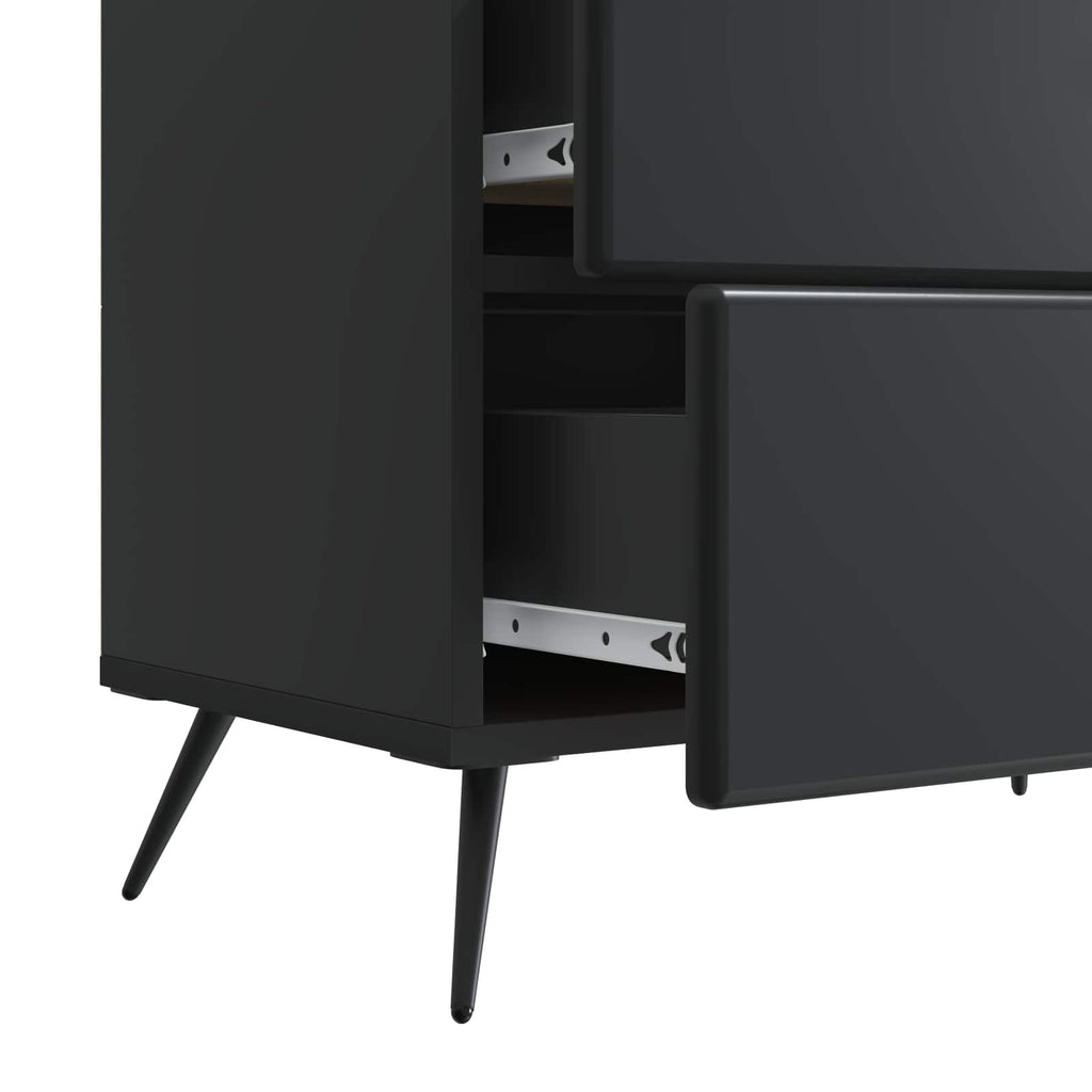 vidaXL Szafka Nocna Czarny 62 x 34,5 x 47,5 cm Drewno inżynieryjne
