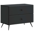 vidaXL Szafka Nocna Czarny 62 x 34,5 x 47,5 cm Drewno inżynieryjne