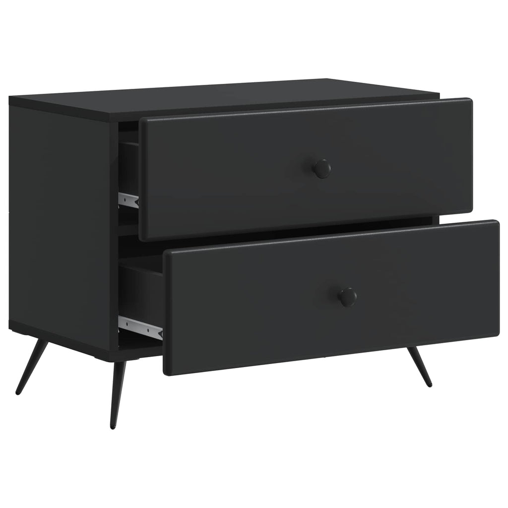 vidaXL Szafka Nocna Czarny 62 x 34,5 x 47,5 cm Drewno inżynieryjne