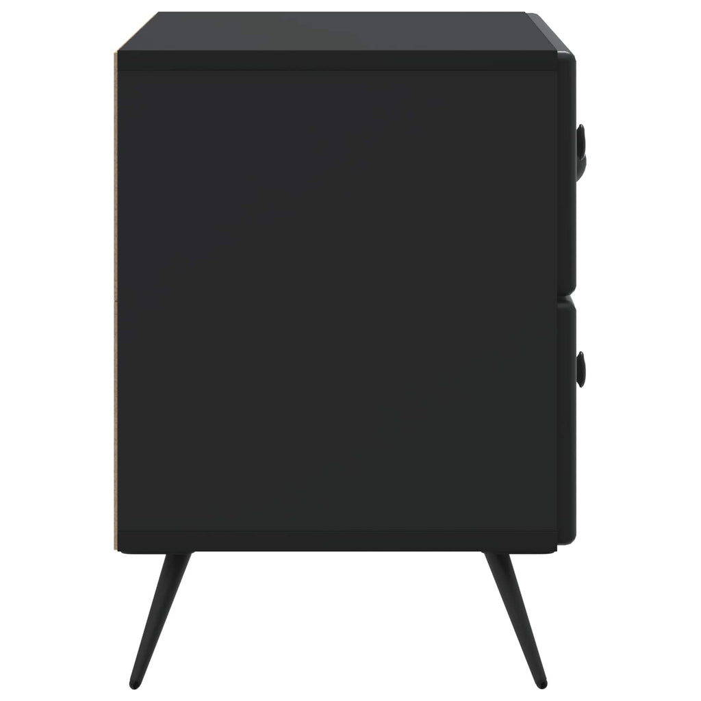 vidaXL Szafka Nocna Czarny 62 x 34,5 x 47,5 cm Drewno inżynieryjne
