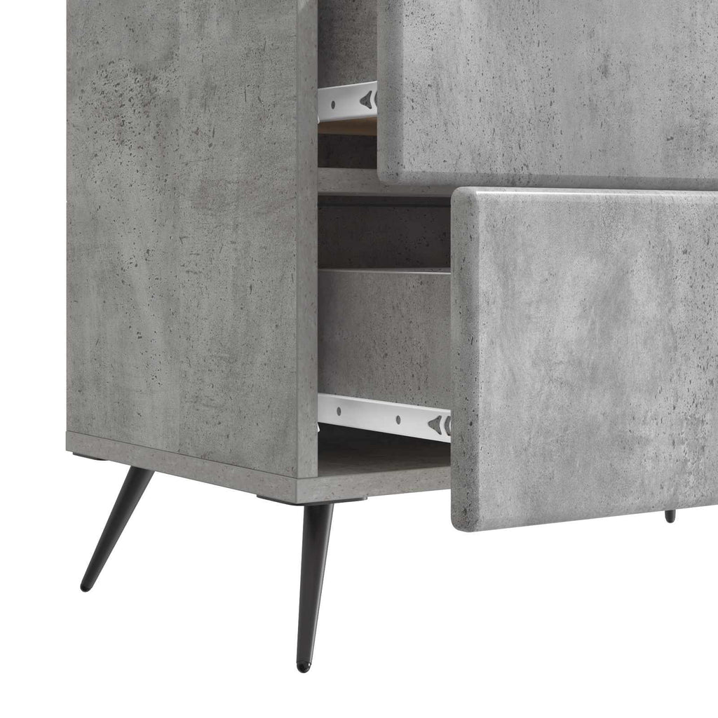 vidaXL Szafka Nocna z szufladą Betonowy szary 62 x 34,5 x 47,5 cm