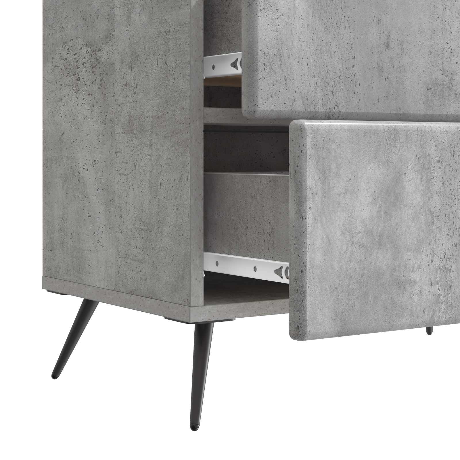 vidaXL Szafka Nocna z szufladą Betonowy szary 62 x 34,5 x 47,5 cm