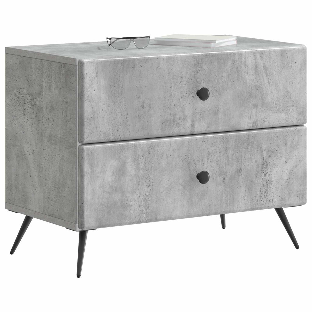 vidaXL Szafka Nocna z szufladą Betonowy szary 62 x 34,5 x 47,5 cm