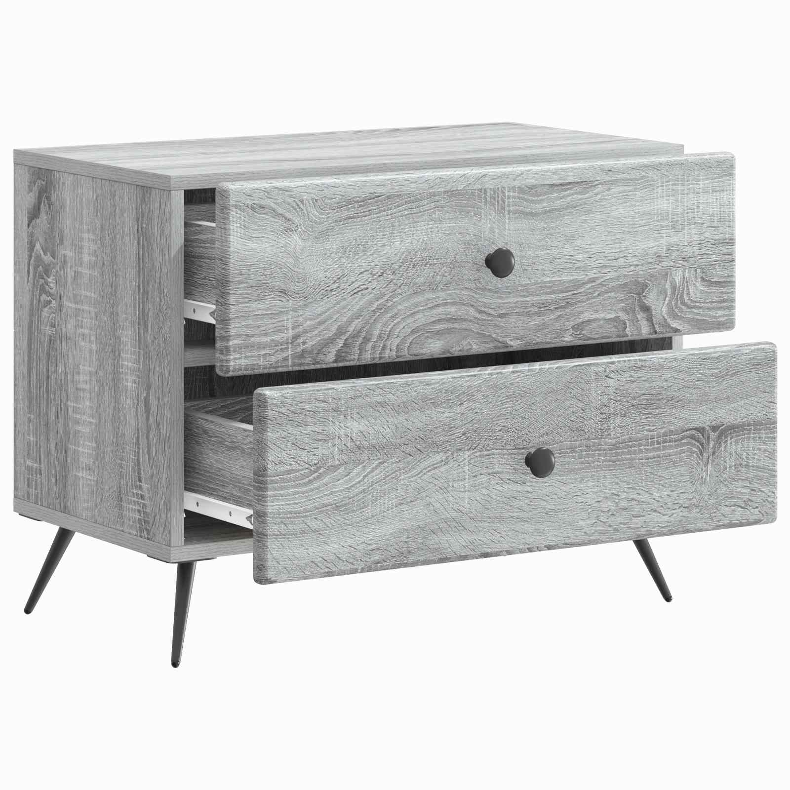 vidaXL Szafka Nocna z szufladą Szary Sonoma 62 x 34,5 x 47,5 cm