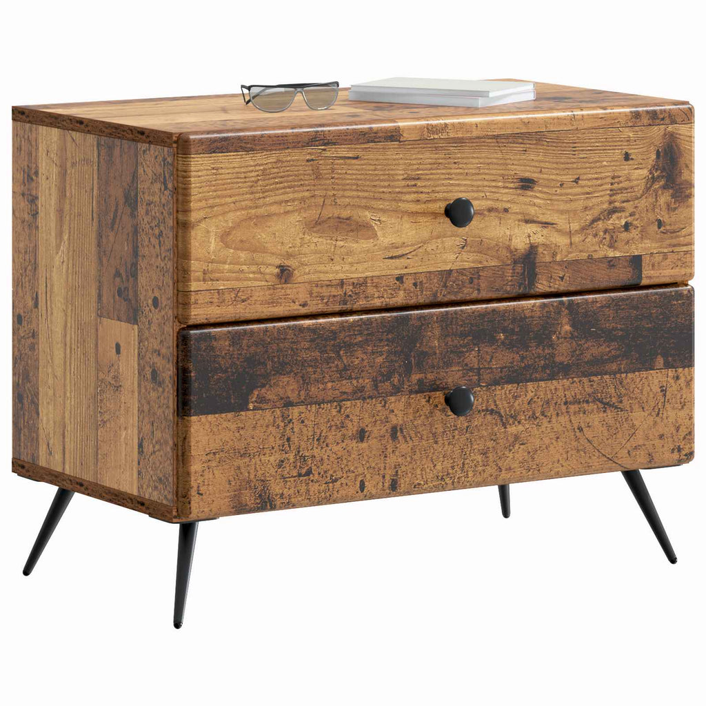 vidaXL Szafka Nocna z szufladą Stare drewno 62 x 34,5 x 47,5 cm