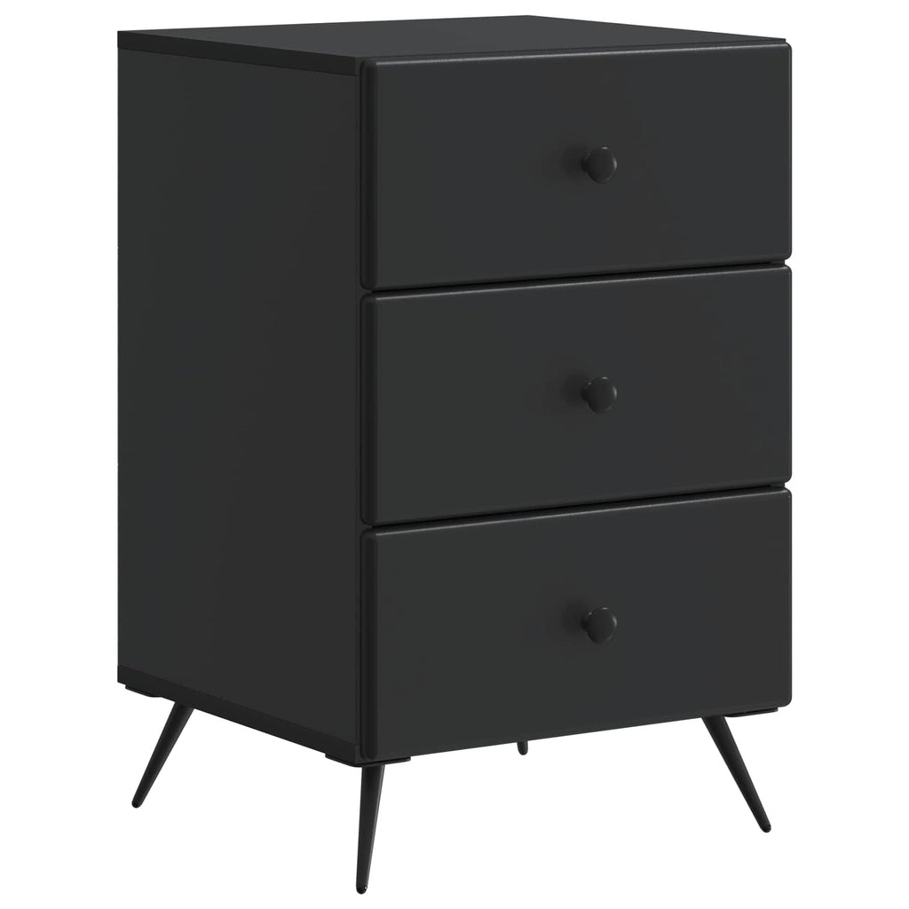 vidaXL Szafka Nocna Czarny 43 x 41 x 66,5 cm Drewno inżynieryjne