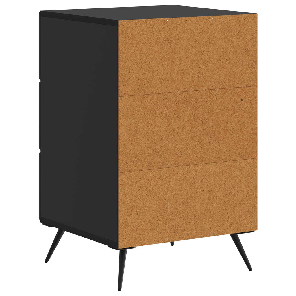 vidaXL Szafka Nocna Czarny 43 x 41 x 66,5 cm Drewno inżynieryjne
