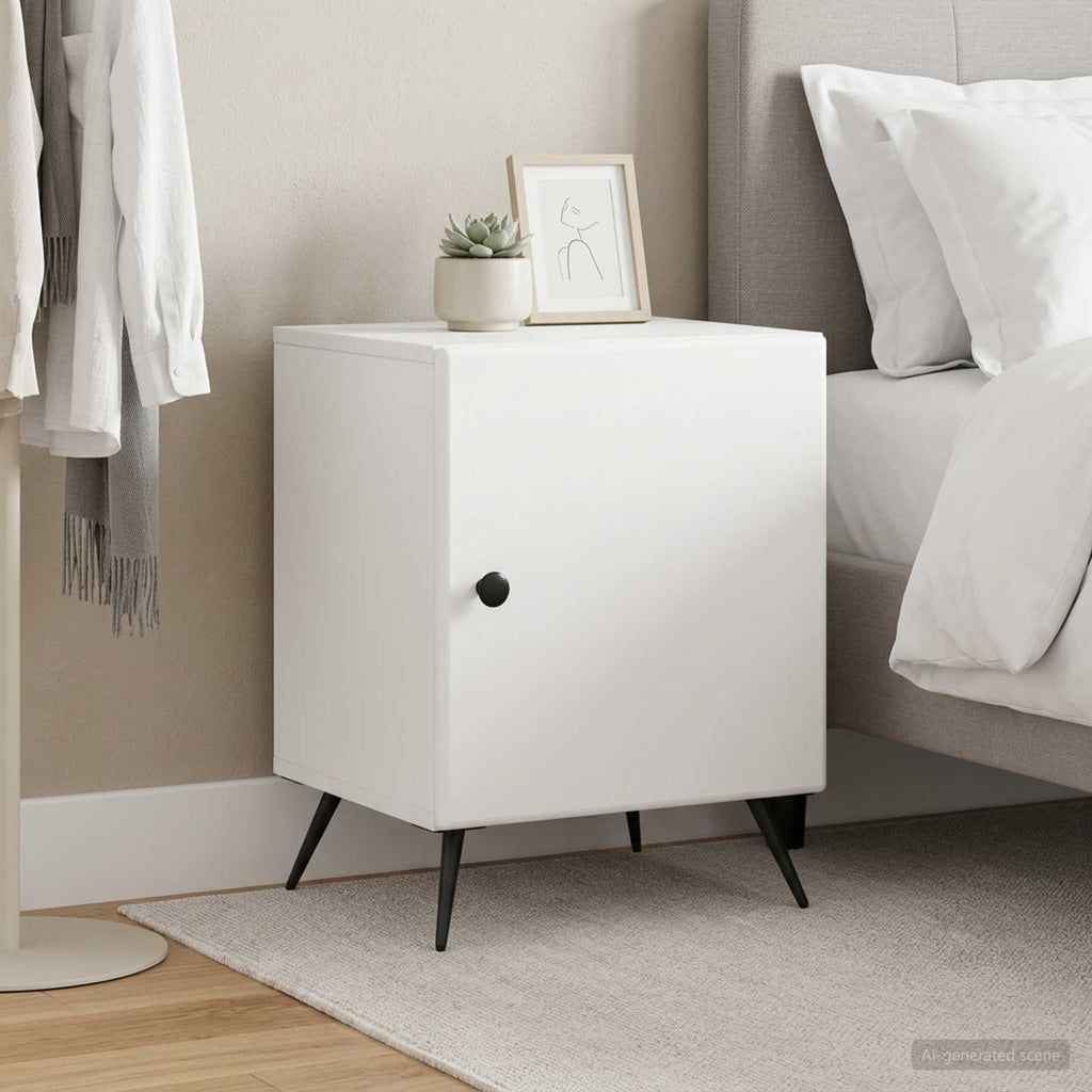 vidaXL Szafka Nocna 2 szt. Biały 43 x 34,5 x 50 cm Drewno inżynieryjne