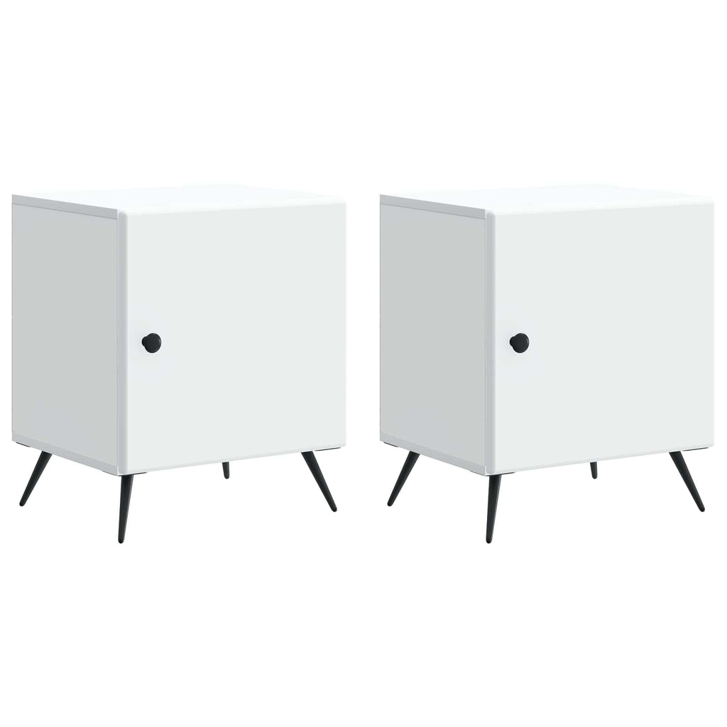 vidaXL Szafka Nocna 2 pcs Biały 43 x 34,5 x 50 cm Drewno inżynieryjne
