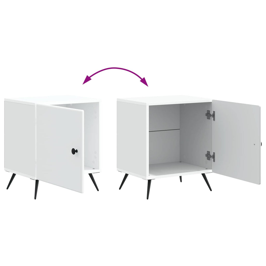 vidaXL Szafka Nocna 2 pcs Biały 43 x 34,5 x 50 cm Drewno inżynieryjne
