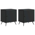 vidaXL Szafka Nocna 2 pcs Czarny 43 x 34,5 x 50 cm Drewno inżynieryjne