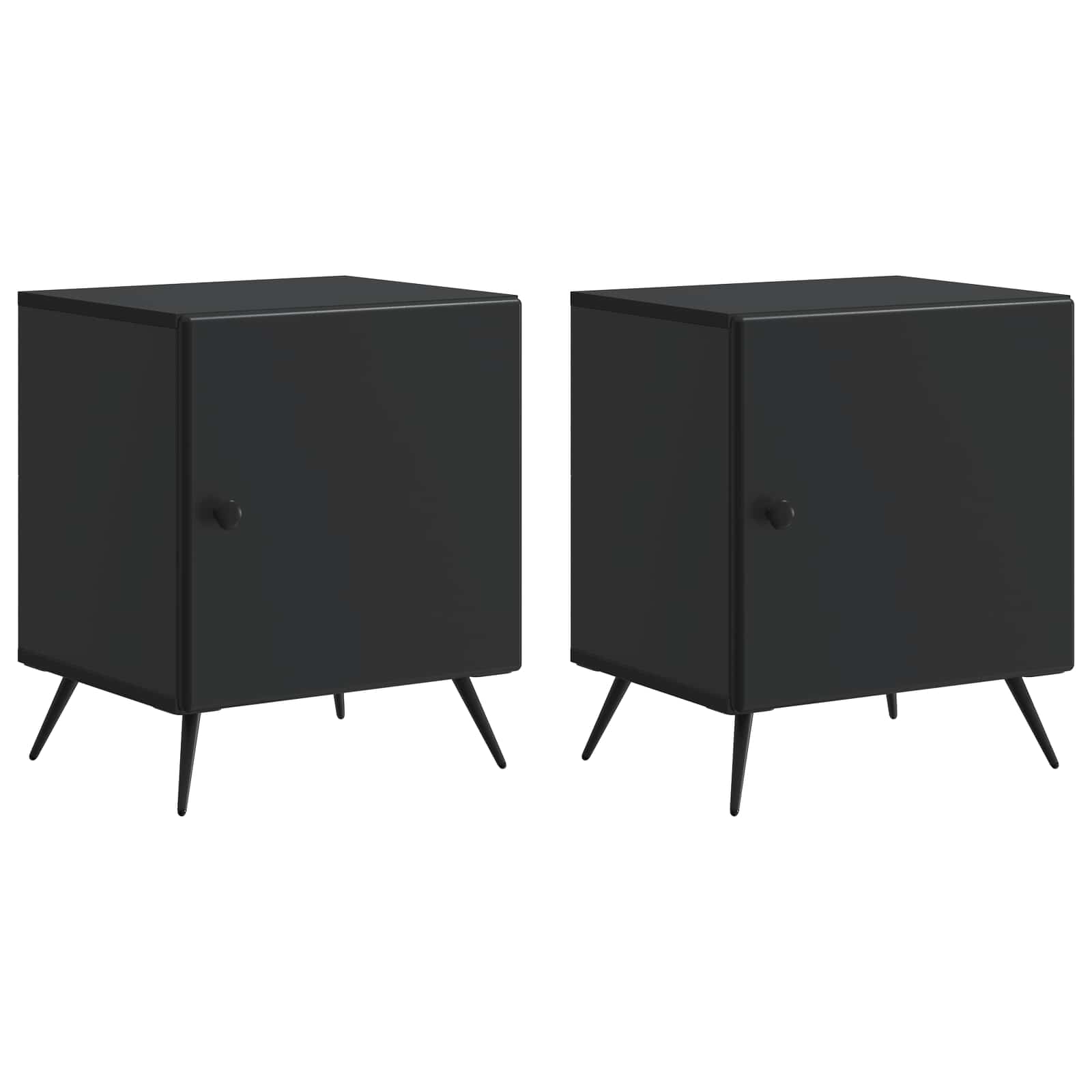 vidaXL Szafka Nocna 2 pcs Czarny 43 x 34,5 x 50 cm Drewno inżynieryjne
