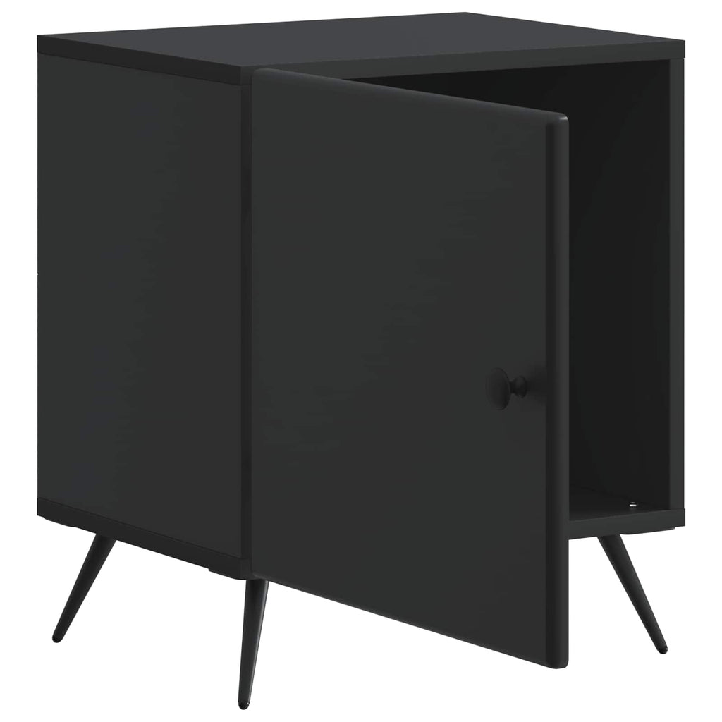 vidaXL Szafka Nocna 2 pcs Czarny 43 x 34,5 x 50 cm Drewno inżynieryjne