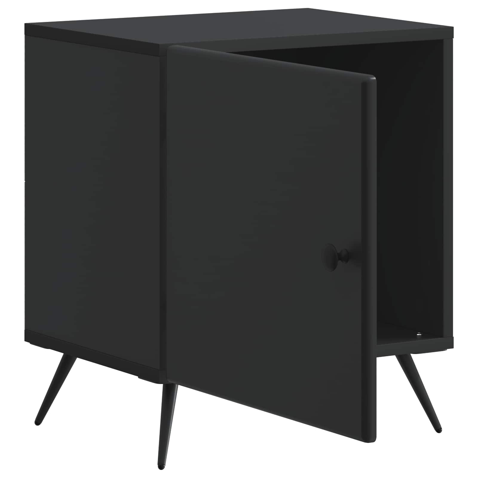 vidaXL Szafka Nocna 2 pcs Czarny 43 x 34,5 x 50 cm Drewno inżynieryjne