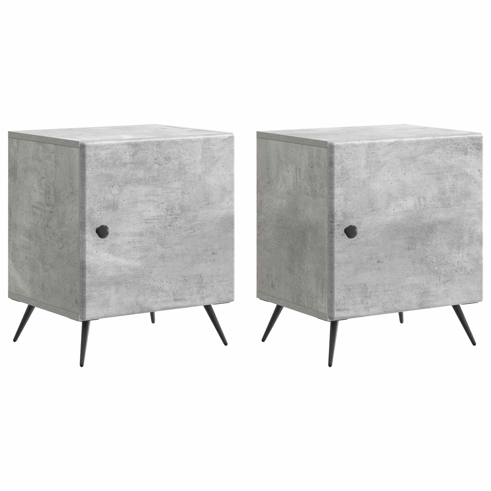 vidaXL Szafka Nocna 2 pcs Betonowy szary 43 x 34,5 x 50 cm