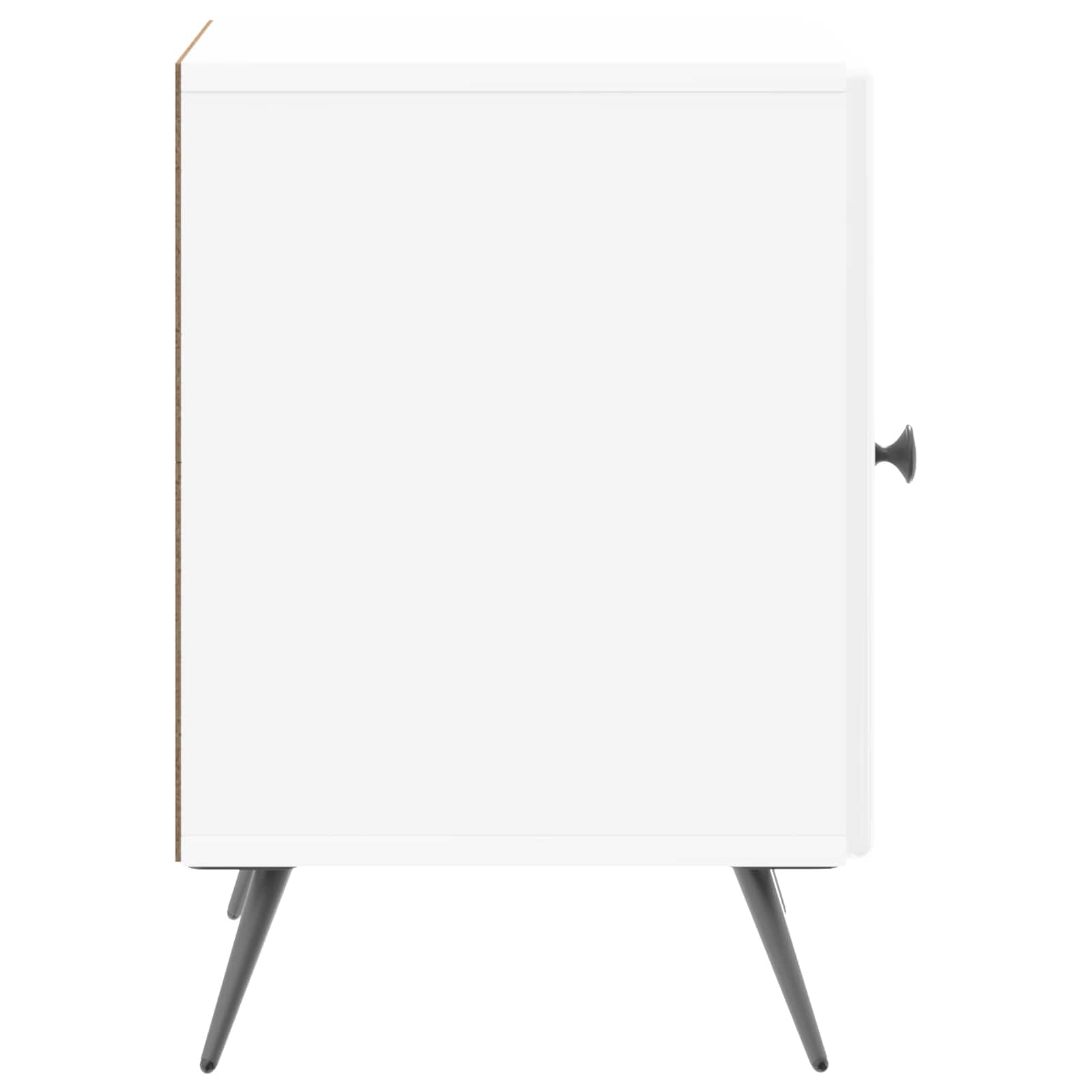 vidaXL Szafka Nocna Biały wysoki połysk 43 x 34,5 x 50 cm