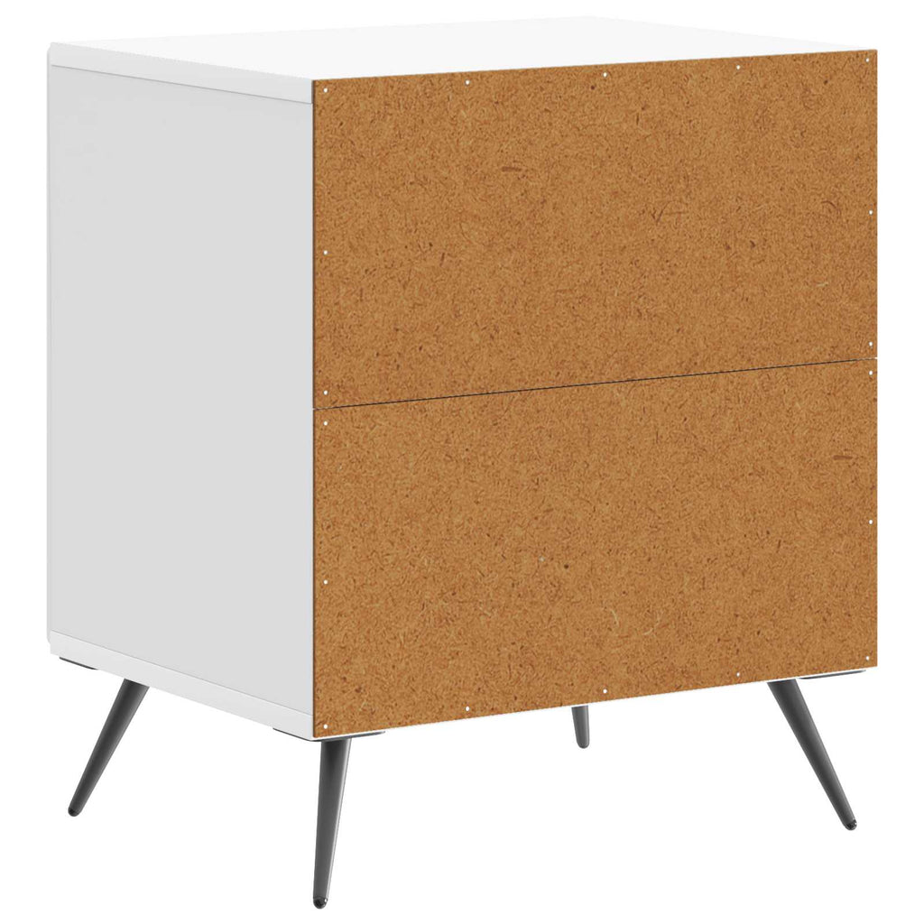 vidaXL Szafka Nocna 2 pcs Biały wysoki połysk 43 x 34,5 x 50 cm