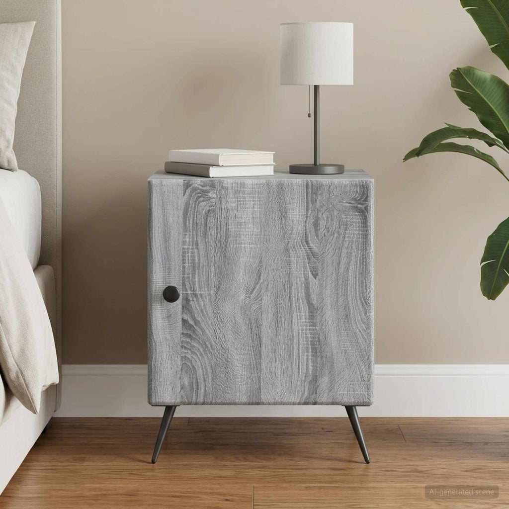 vidaXL Szafka Nocna Szary Sonoma 43 x 34,5 x 50 cm Drewno inżynieryjne