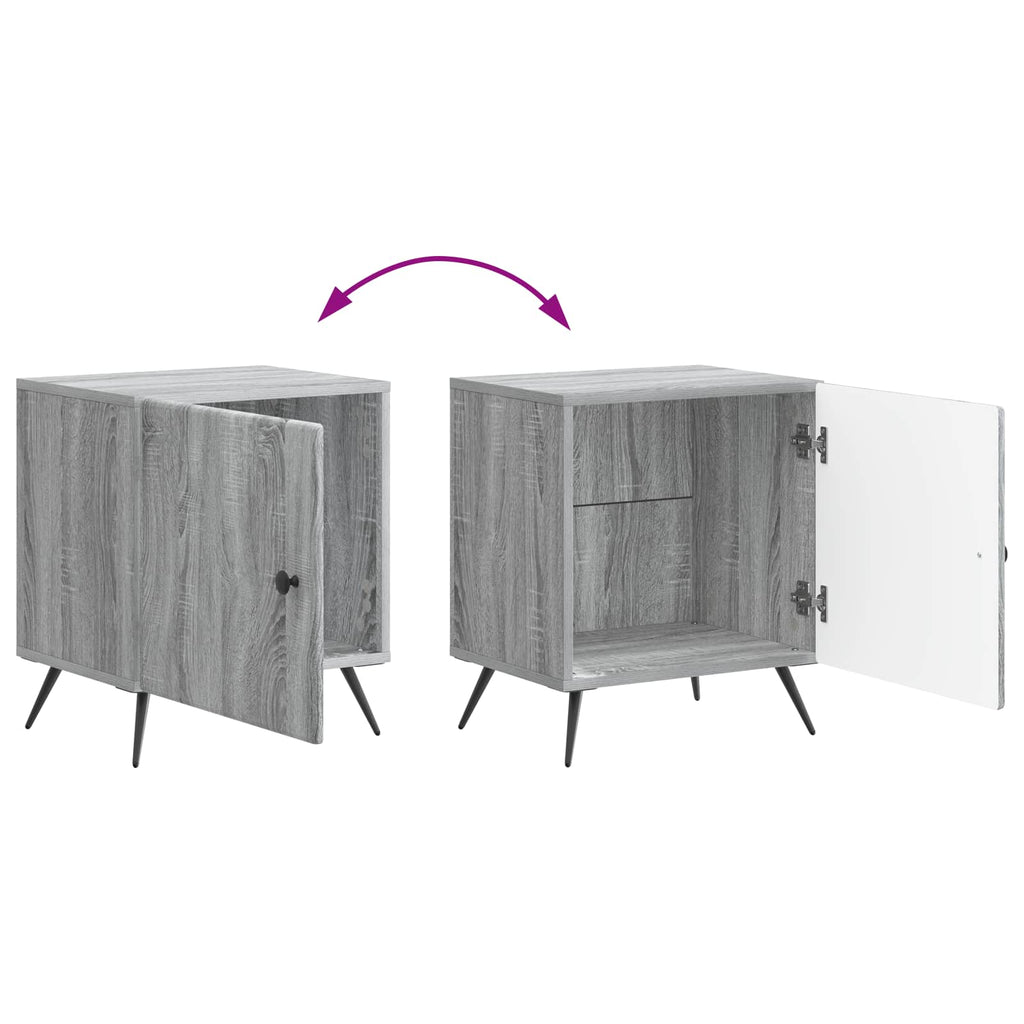 vidaXL Szafka Nocna 2 pcs Szary Sonoma 43 x 34,5 x 50 cm