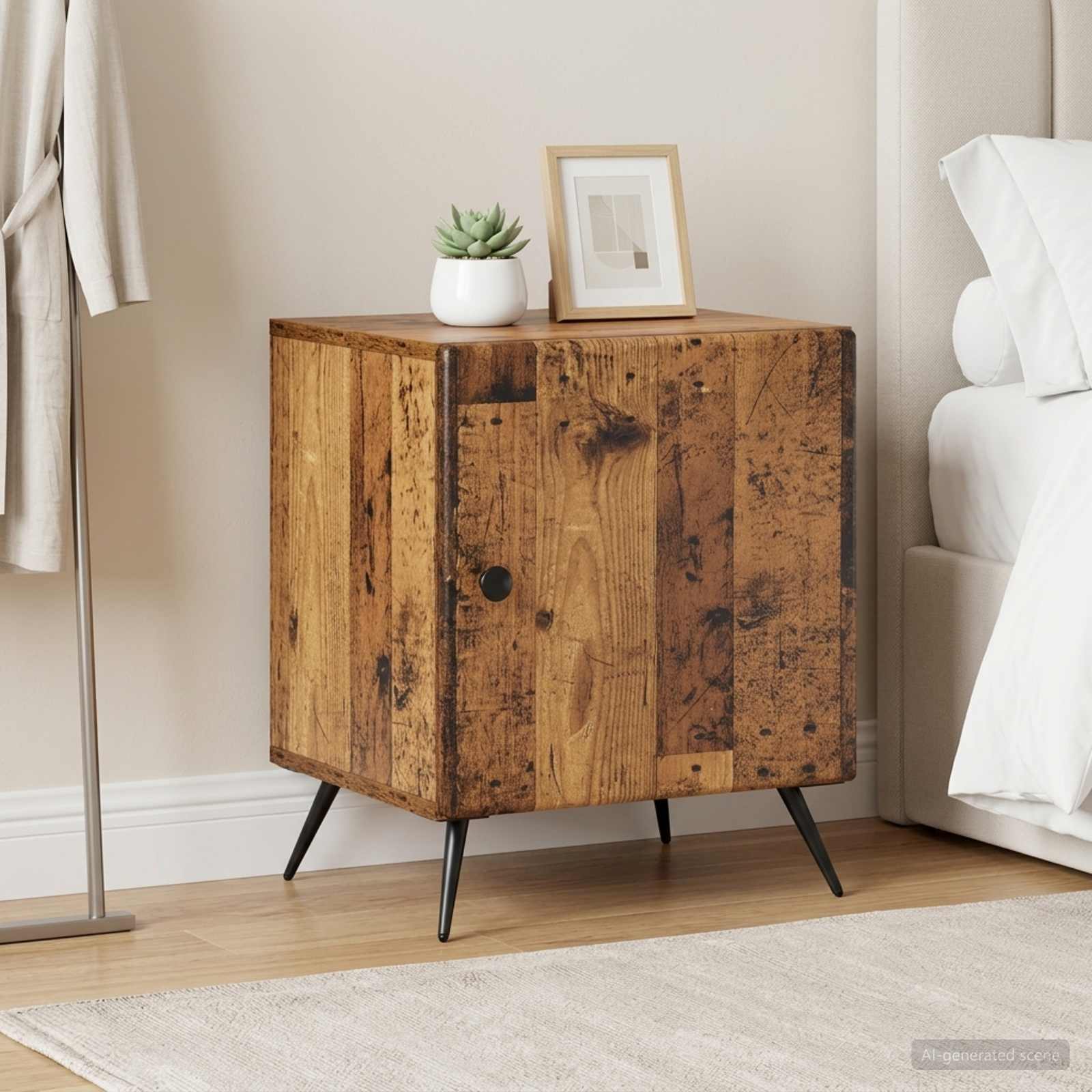 vidaXL Szafka Nocna 2 szt. Stare drewno 43 x 34,5 x 50 cm