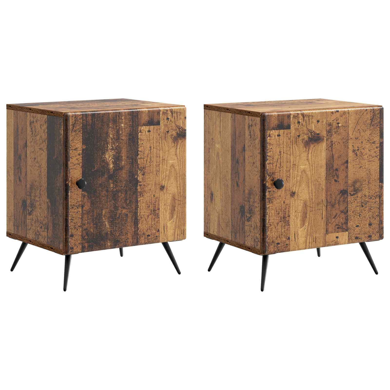 vidaXL Szafka Nocna 2 pcs Stare drewno 43 x 34,5 x 50 cm