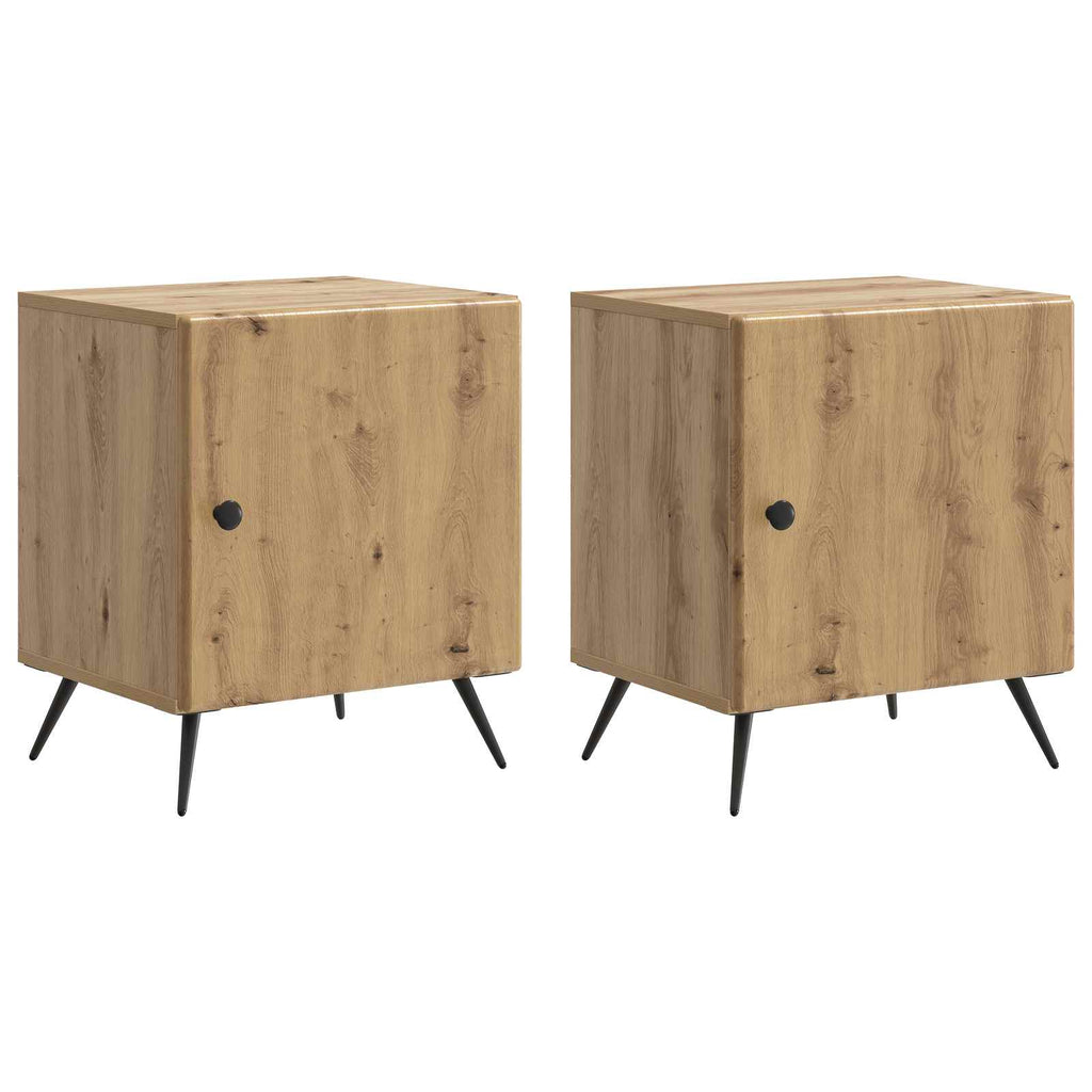 vidaXL Szafka Nocna 2 pcs Dąb artisan 43 x 34,5 x 50 cm