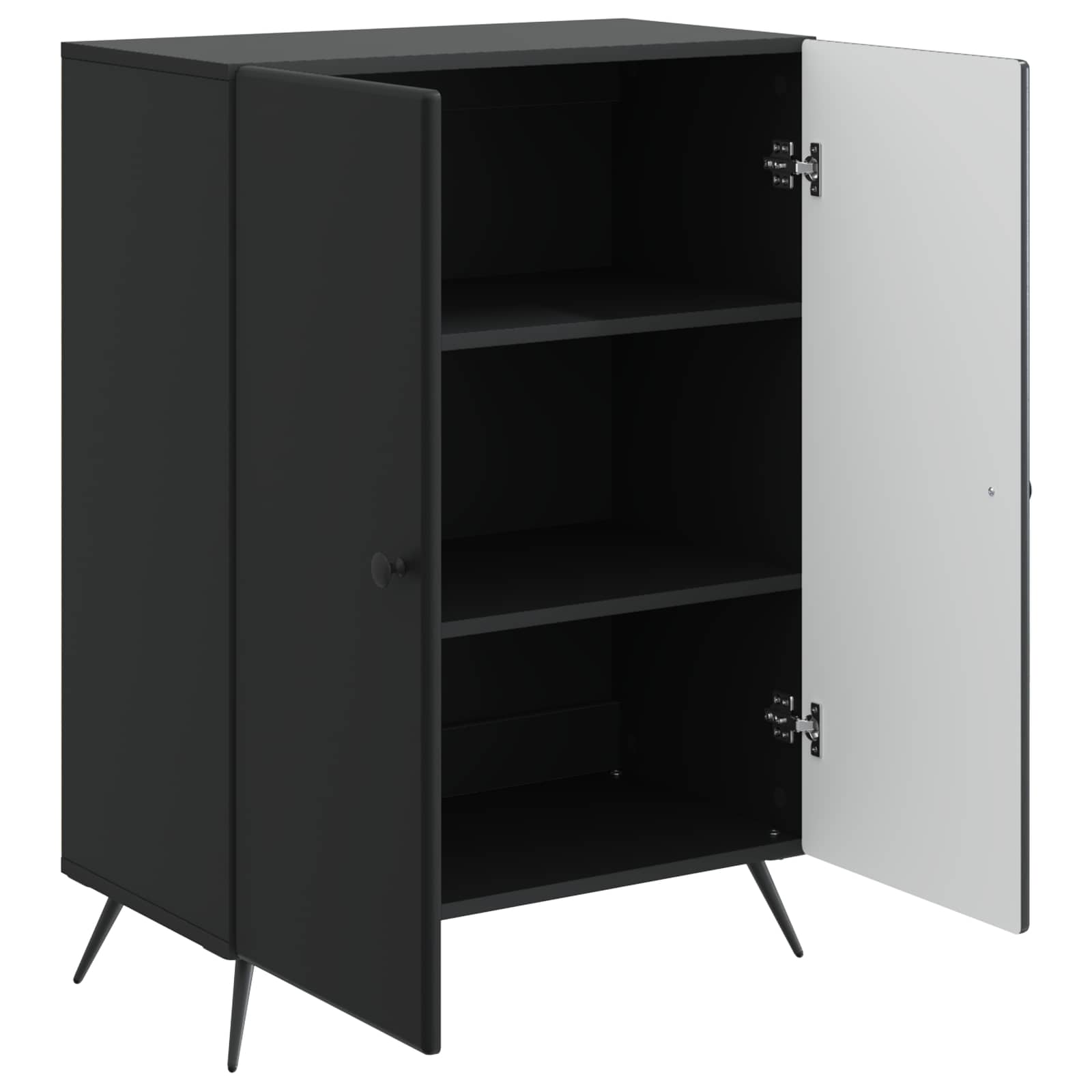vidaXL Bufet Czarny 66 x 34,5 x 90 cm Drewno inżynieryjne
