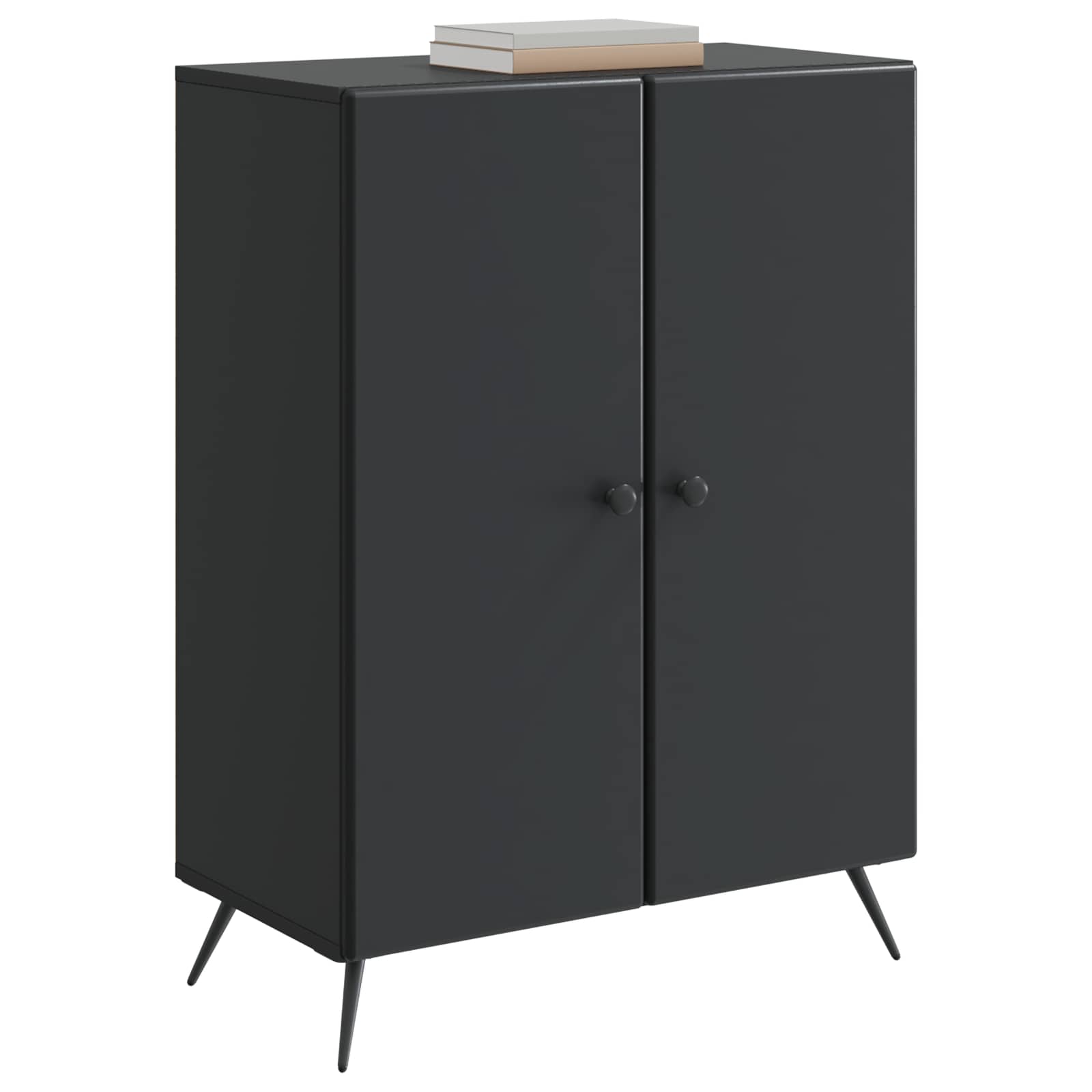 vidaXL Bufet Czarny 66 x 34,5 x 90 cm Drewno inżynieryjne