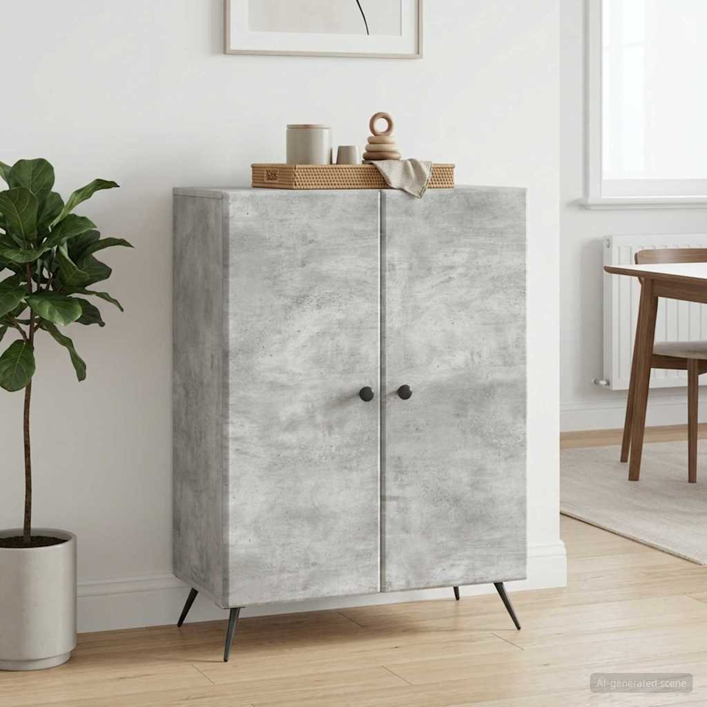 vidaXL Bufet Betonowy szary 66 x 34,5 x 90 cm Drewno inżynieryjne