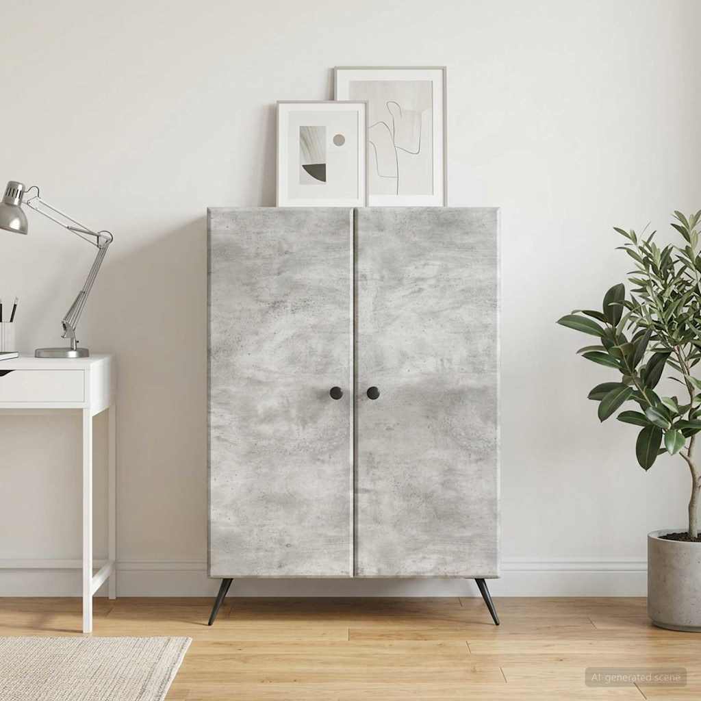 vidaXL Bufet Betonowy szary 66 x 34,5 x 90 cm Drewno inżynieryjne