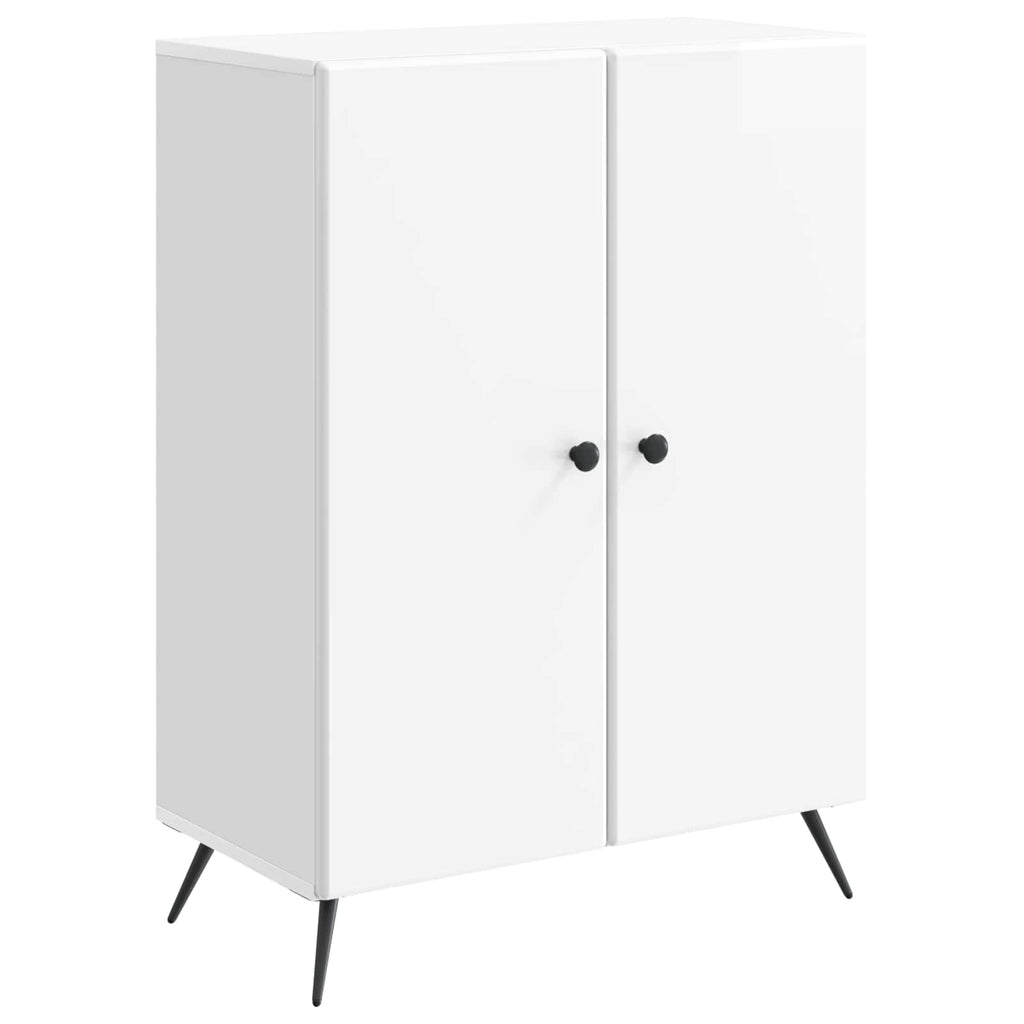 vidaXL Bufet Biały wysoki połysk 66 x 34,5 x 90 cm Drewno inżynieryjne