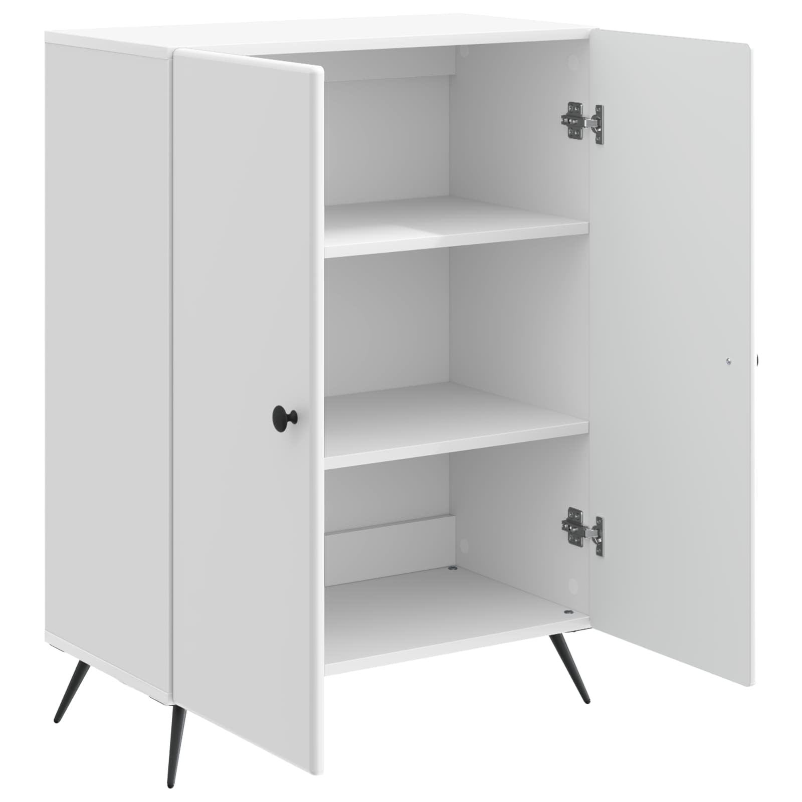 vidaXL Bufet Biały wysoki połysk 66 x 34,5 x 90 cm Drewno inżynieryjne