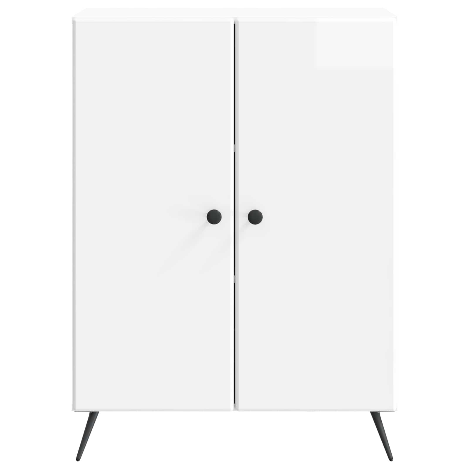vidaXL Bufet Biały wysoki połysk 66 x 34,5 x 90 cm Drewno inżynieryjne
