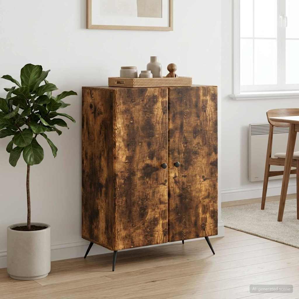 vidaXL Bufet Dąb wędzony 66 x 34,5 x 90 cm Drewno inżynieryjne