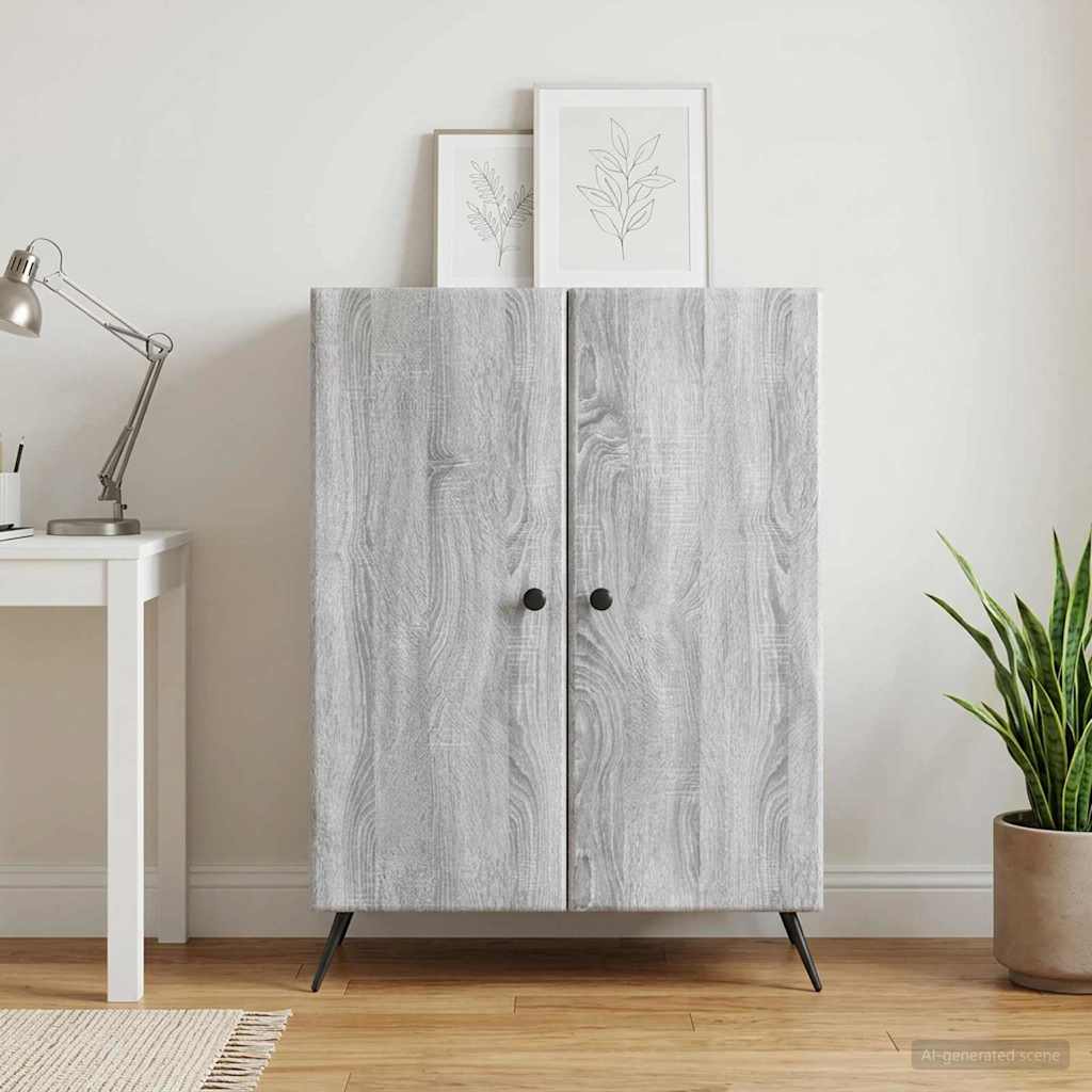 vidaXL Bufet Szary Sonoma 66 x 34,5 x 90 cm Drewno inżynieryjne