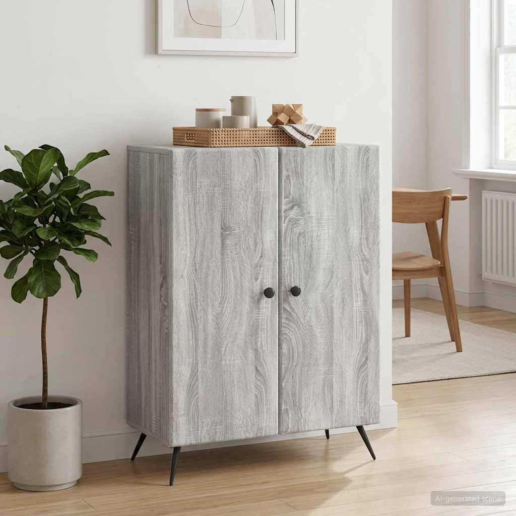 vidaXL Bufet Szary Sonoma 66 x 34,5 x 90 cm Drewno inżynieryjne