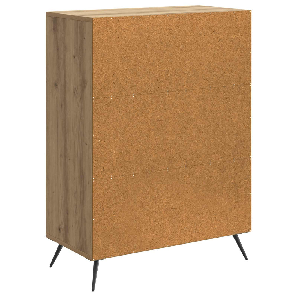vidaXL Bufet Dąb artisan 66 x 34,5 x 90 cm Drewno inżynieryjne