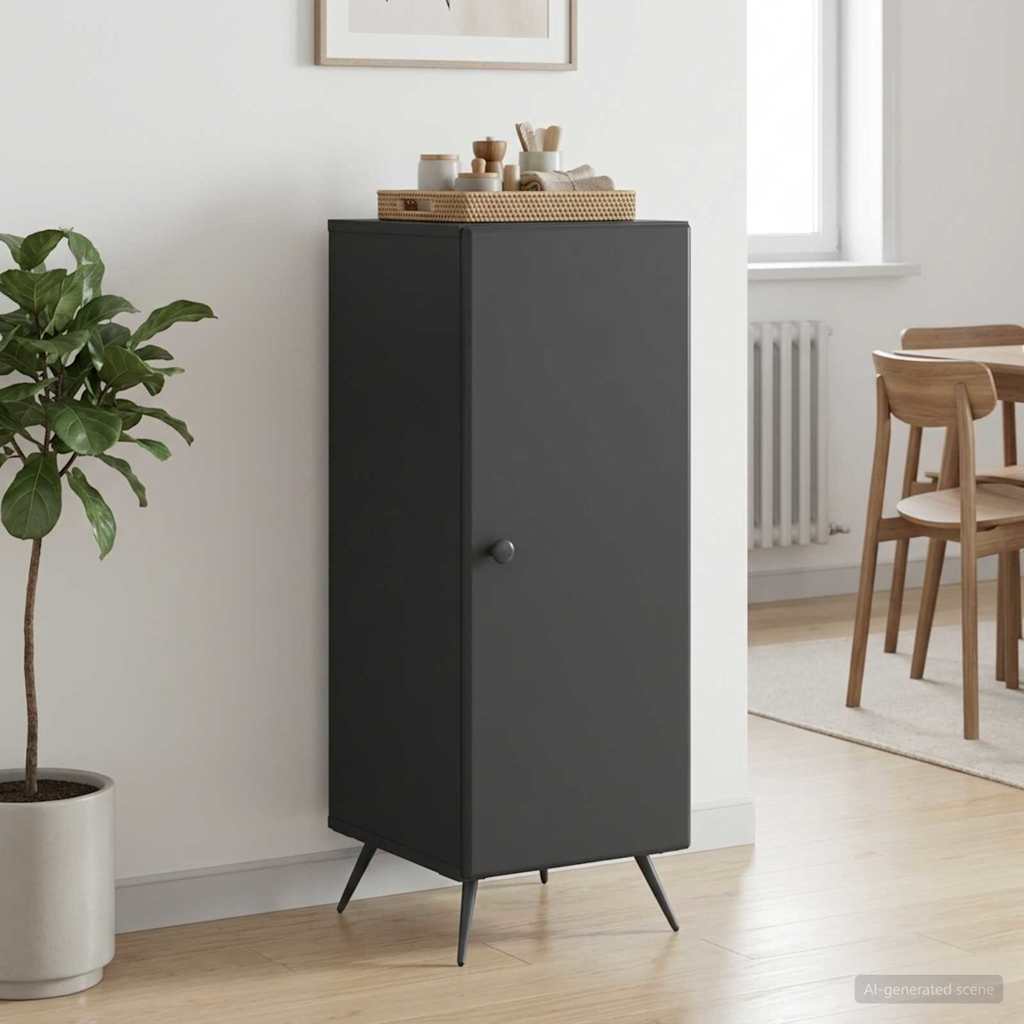 vidaXL Bufet Czarny 33 x 34,5 x 90 cm Drewno inżynieryjne